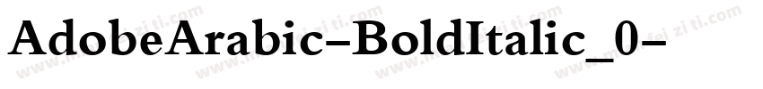 AdobeArabic-BoldItalic_0字体转换