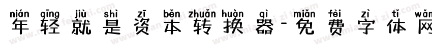 年轻就是资本转换器字体转换