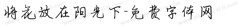 将花放在阳光下字体转换