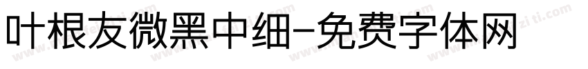 叶根友微黑中细字体转换