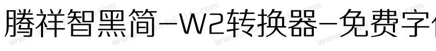 腾祥智黑简-W2转换器字体转换