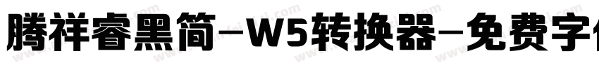 腾祥睿黑简-W5转换器字体转换