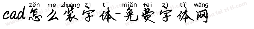 cad怎么装字体字体转换