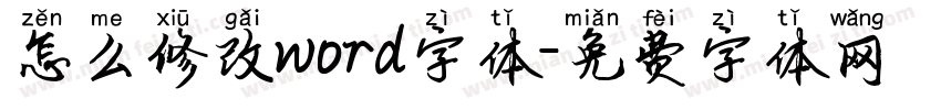 怎么修改word字体字体转换