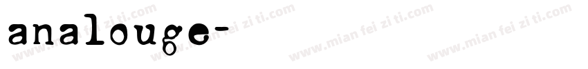 analouge字体转换