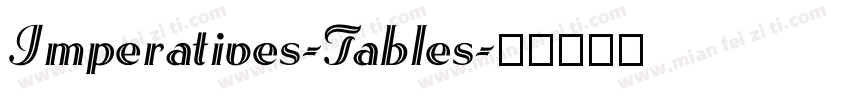 Imperatives-Tables字体转换