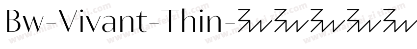 Bw-Vivant-Thin字体转换