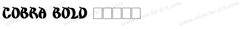 Cobra-Bold字体转换