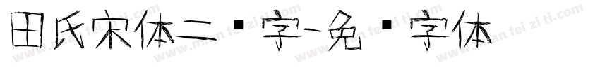 田氏宋体二简字字体转换