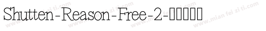 Shutten-Reason-Free-2字体转换