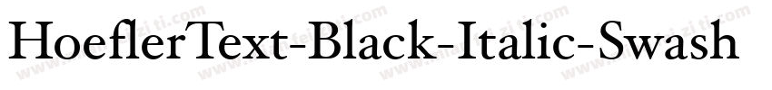 HoeflerText-Black-Italic-Swash字体转换