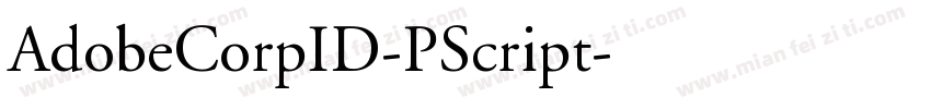 AdobeCorpID-PScript字体转换