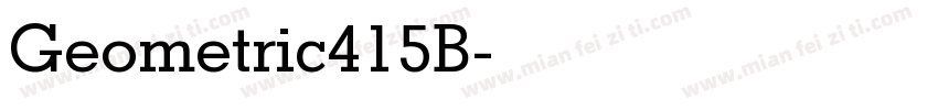 Geometric415B字体转换