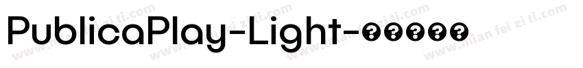 PublicaPlay-Light字体转换