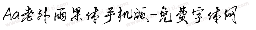 Aa老外雨果体手机版字体转换