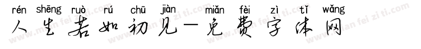 人生若如初见字体转换