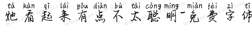 她看起来有点不太聪明字体转换