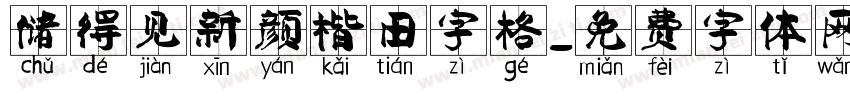 储得见新颜楷田字格字体转换