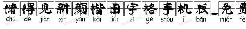 储得见新颜楷田字格手机版字体转换