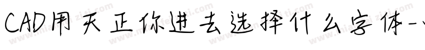 CAD用天正你进去选择什么字体字体转换