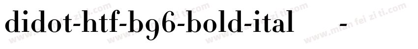 didot-htf-b96-bold-ital转换器字体转换