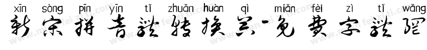 新宋拼音体转换器字体转换