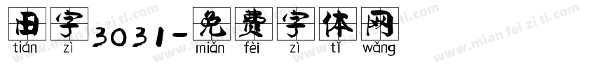 田字3031字体转换