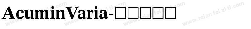 AcuminVaria字体转换