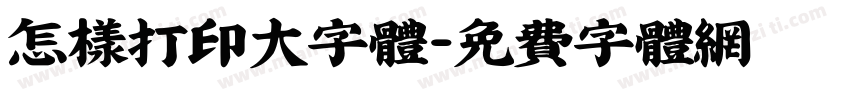 怎样打印大字体字体转换