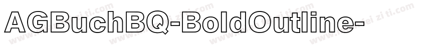 AGBuchBQ-BoldOutline字体转换