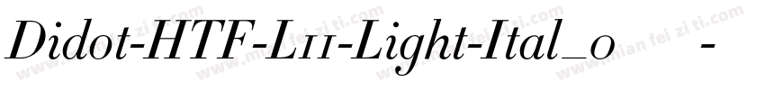 Didot-HTF-L11-Light-Ital_0转换器字体转换