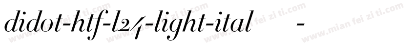 didot-htf-l24-light-ital手机版字体转换