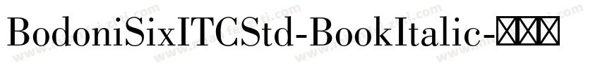 BodoniSixITCStd-BookItalic字体转换