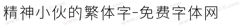 精神小伙的繁体字字体转换