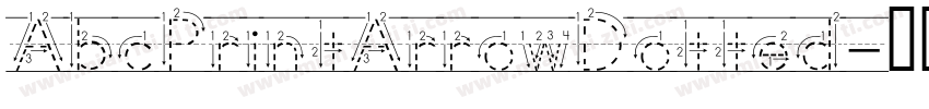 AbcPrintArrowDotted字体转换