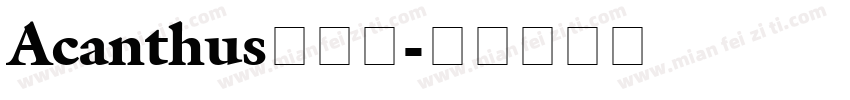 Acanthus转换器字体转换