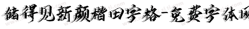 储得见新颜楷田字格字体转换