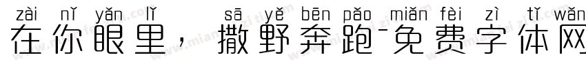 在你眼里，撒野奔跑字体转换