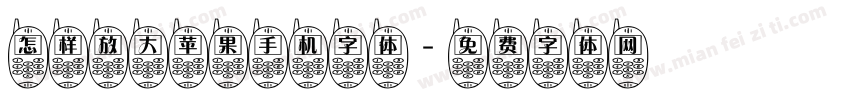 怎样放大苹果手机字体字体转换