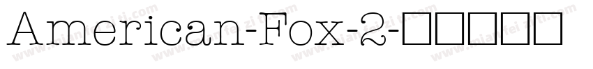 American-Fox-2字体转换