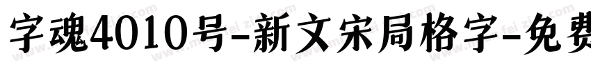 字魂4010号-新文宋局格字字体转换