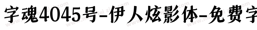 字魂4045号-伊人炫影体字体转换