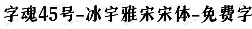 字魂45号-冰宇雅宋宋体字体转换