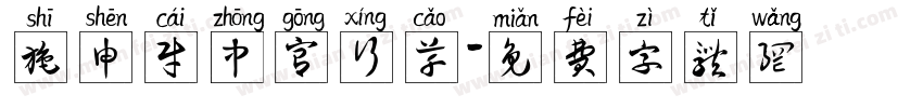 施申财中宫行草字体转换