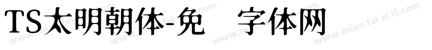 TS太明朝体字体转换