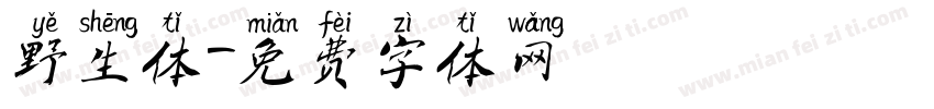 野生体字体转换