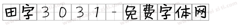 田字3031字体转换