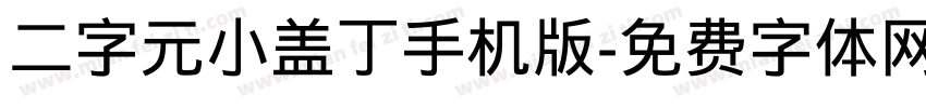 二字元小盖丁手机版字体转换