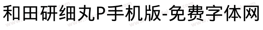 和田研细丸P手机版字体转换