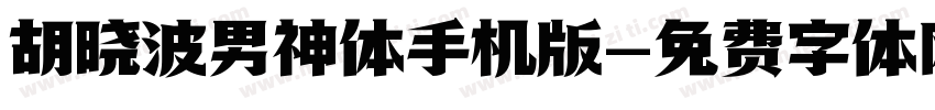 胡晓波男神体手机版字体转换